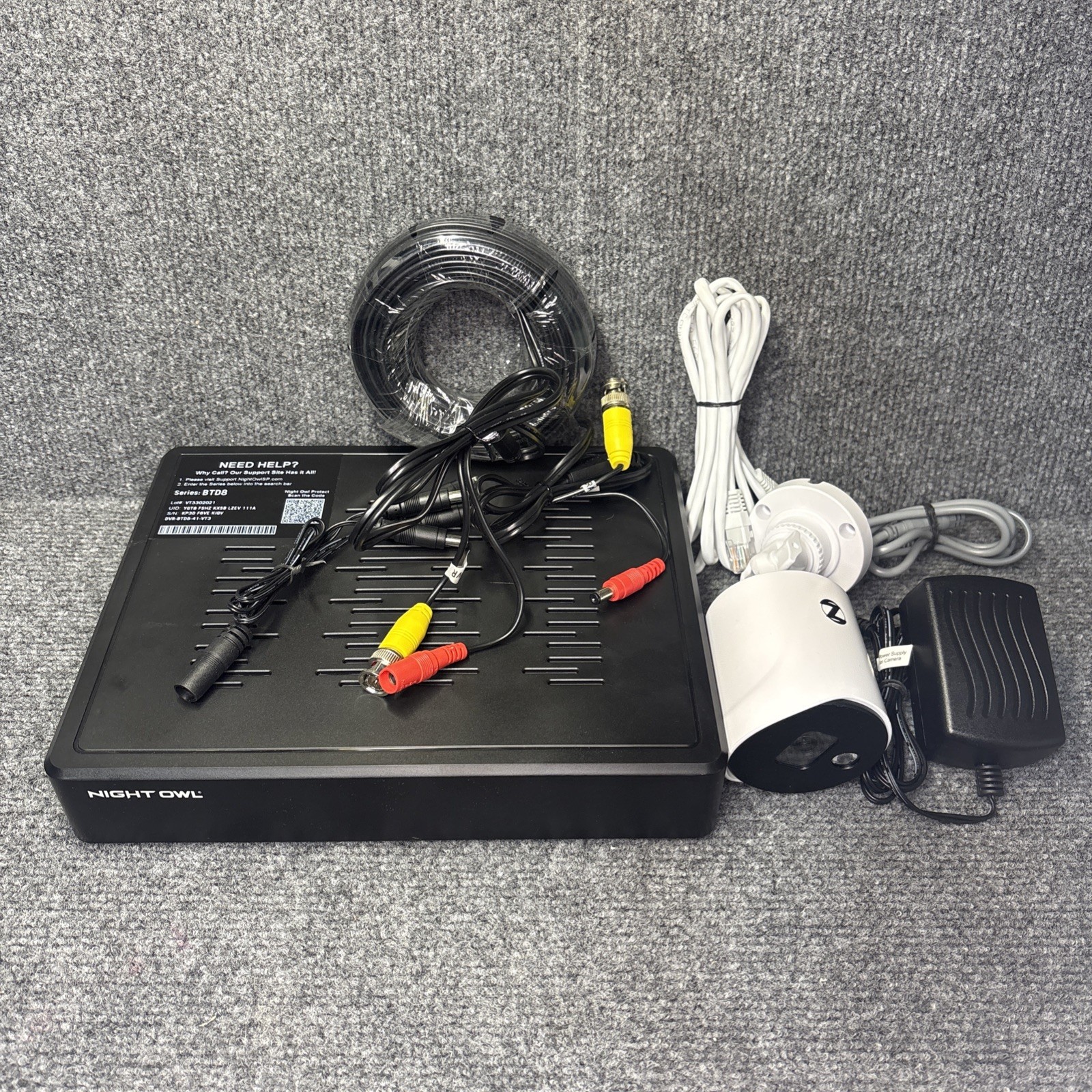 Night Owl DVR-BTD8 4 Channel DVR Bluetooth - Camera & Cables