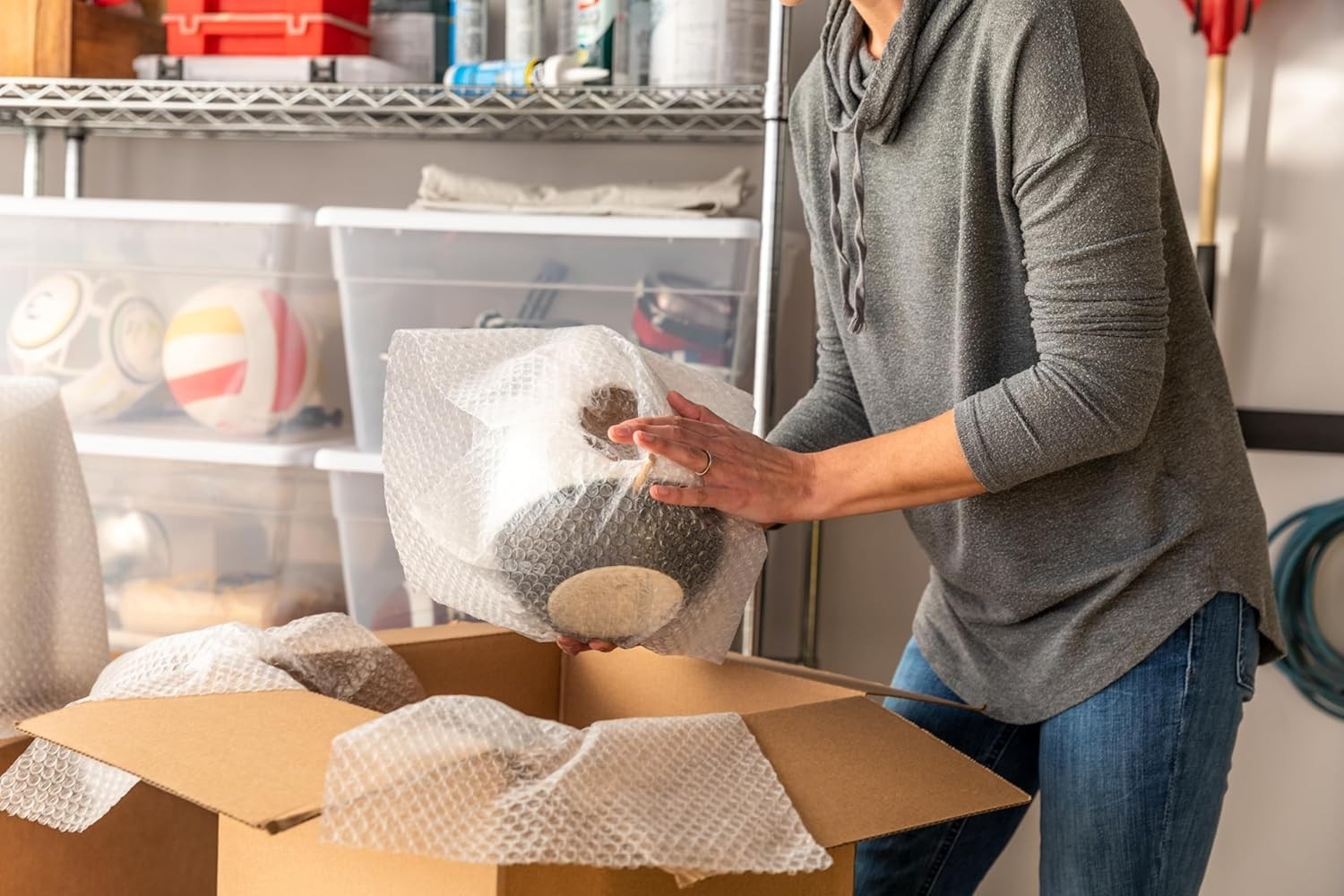 175 FT Small Bubble Cushioning Wrap - Clear, Lightweight Protection for Shipping