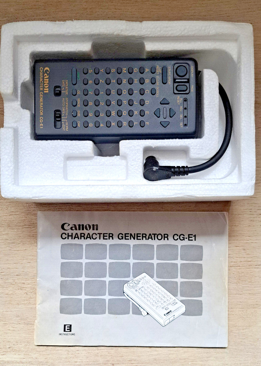 Canon Character Generator CG-E1E For Camcorders. Untested