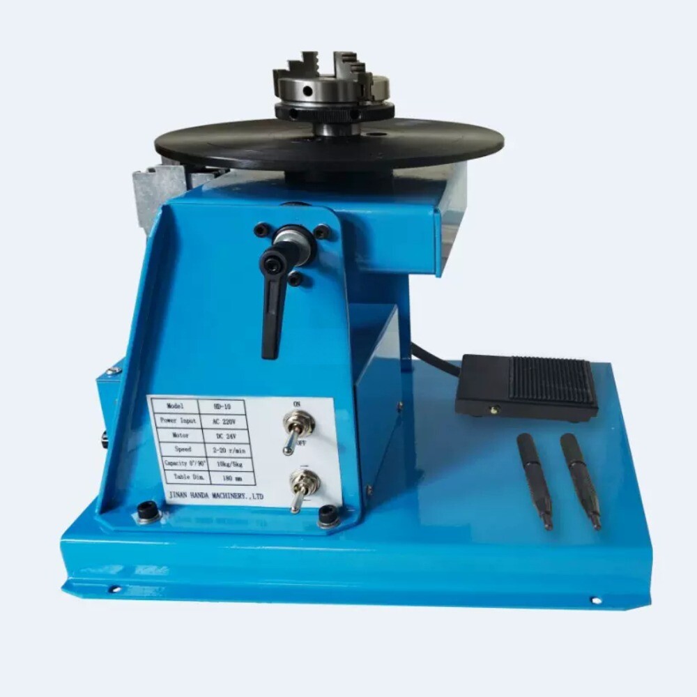 10KG Small Welding Positioner Combined With Automatic Turntable + 65mm Chuck