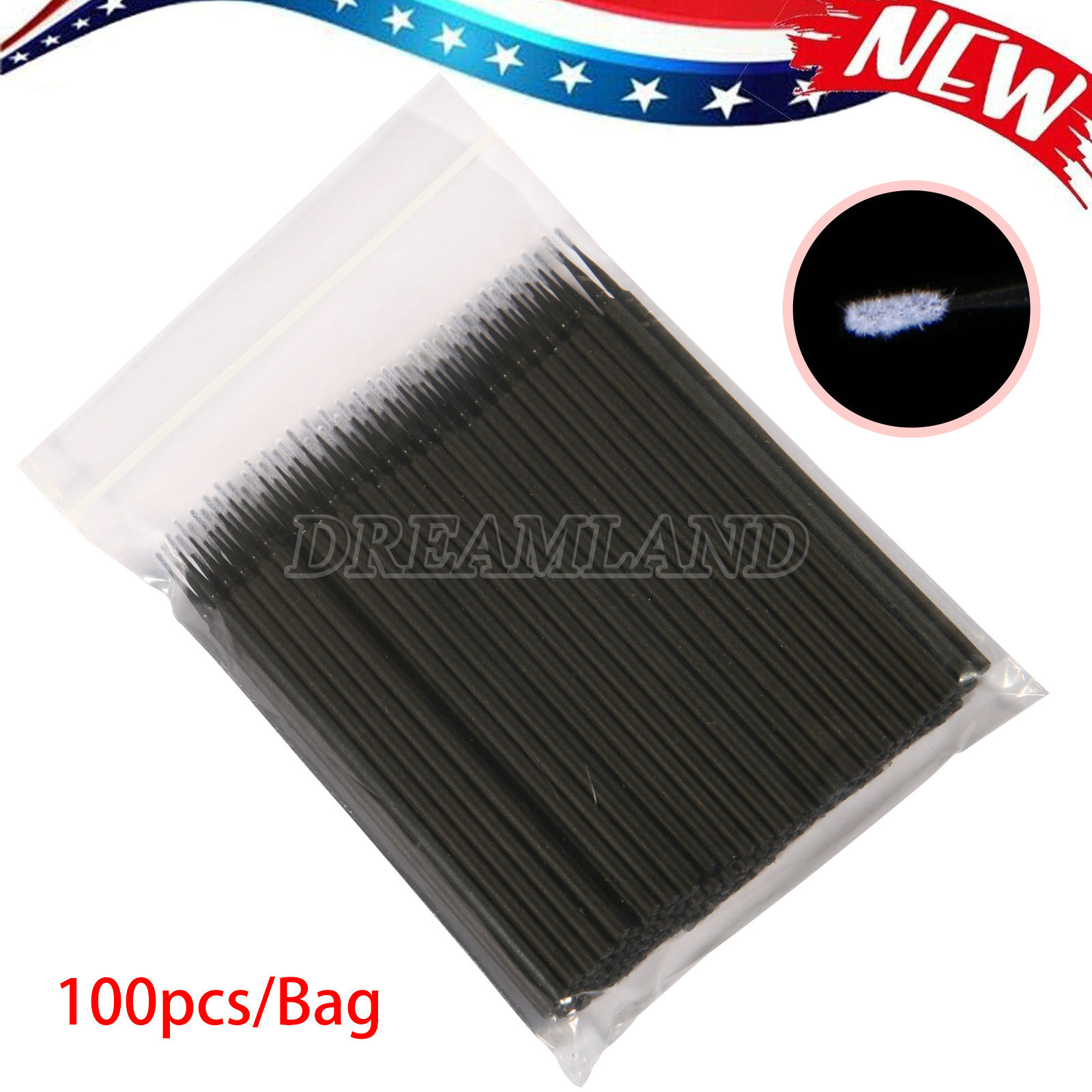 Dental Disposable Micro Brush Teeth Applicators Eyelash Extension Make up