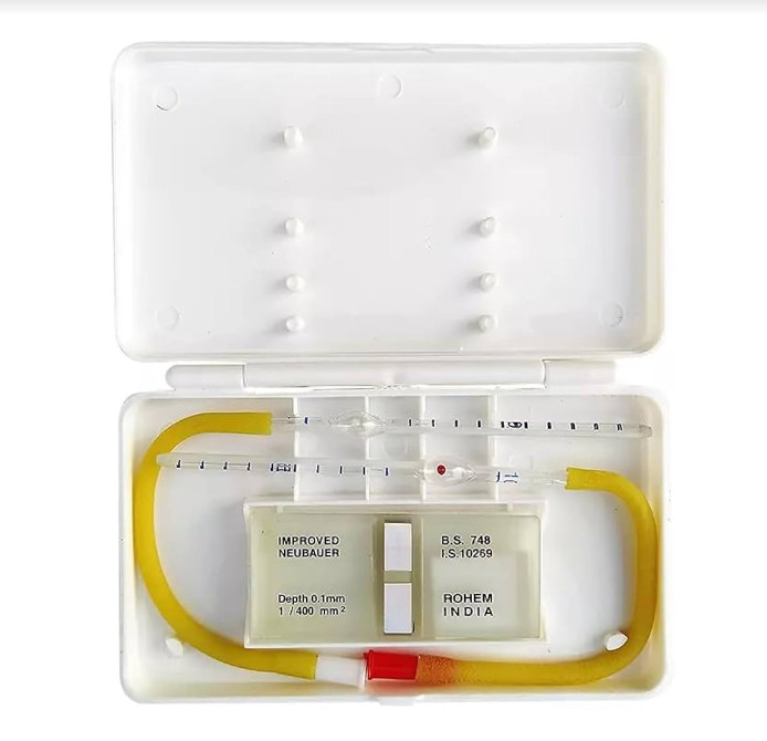 Haemocytometer With WBC RBC Pippette & Cover Slips For Laboratory Operations