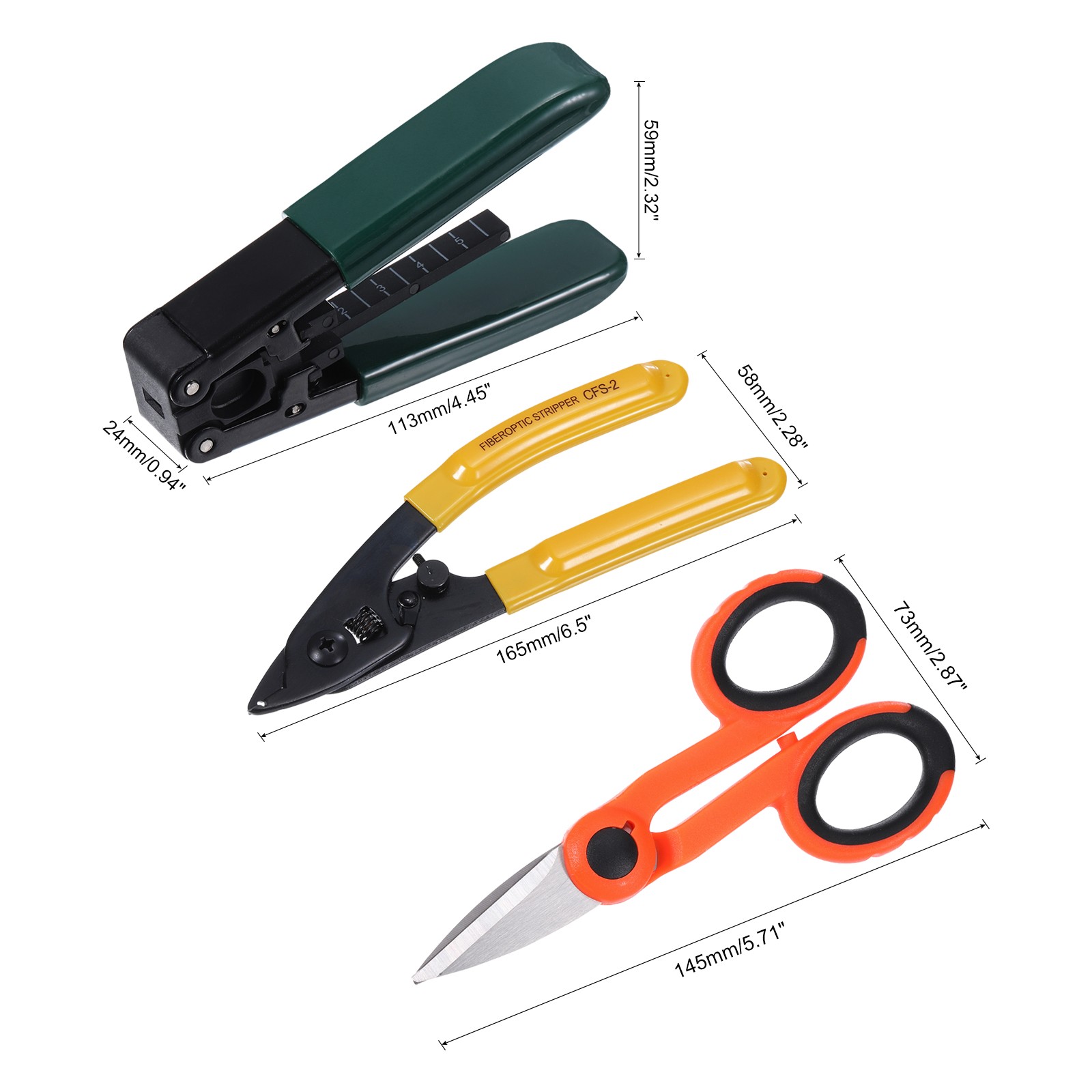 Optical Fiber Tool Metallic Stripper Double Hole Stripper Scissors Wire Guide