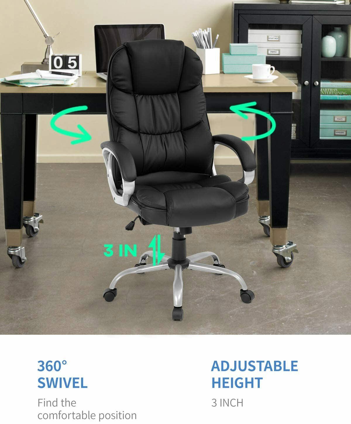 Ergonomic Office Chair Computer Chair High Back Desk Chair Executive Task Chair