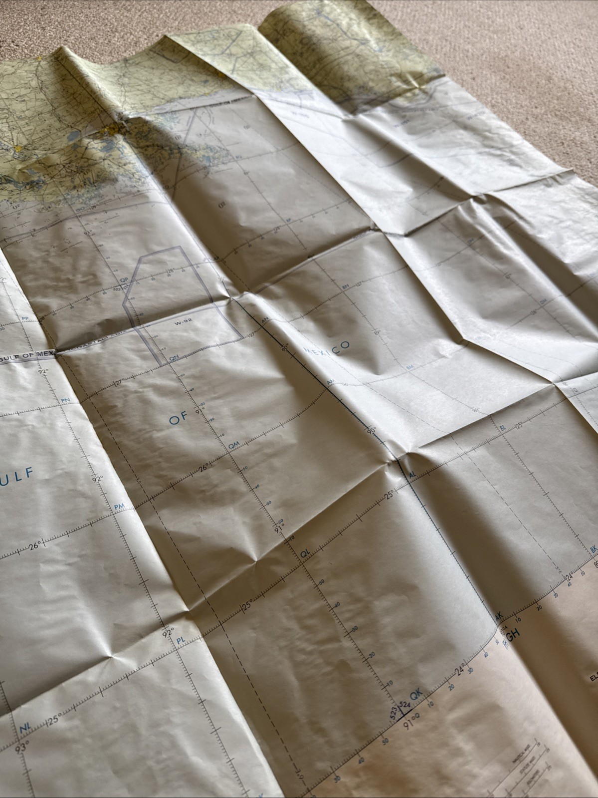 Vintage ONC H-24 Operational Navigation Chart – Military Aviation Map – Cold War