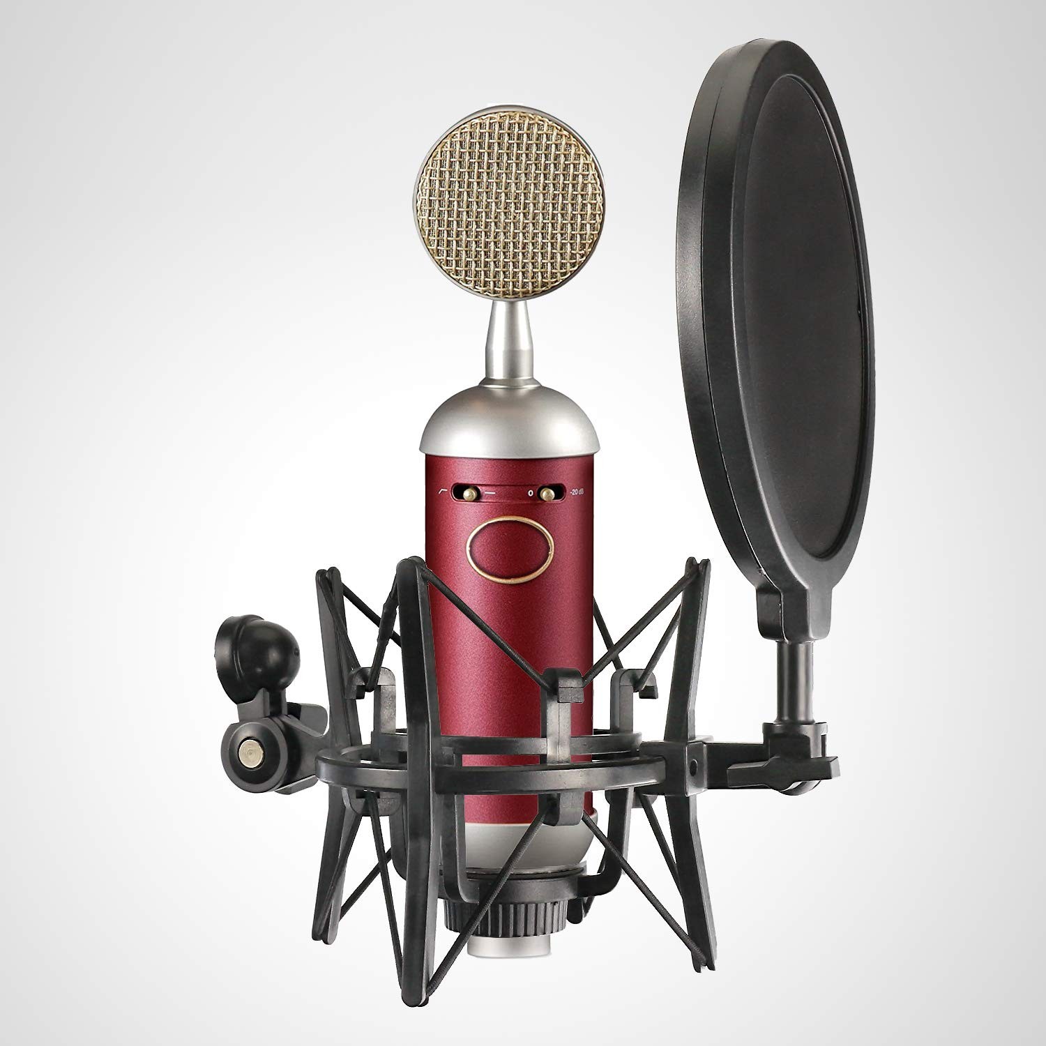 Blue Spark Shock Mount with Pop Filter, Windscreen and Shockmount to Reduce Vibr
