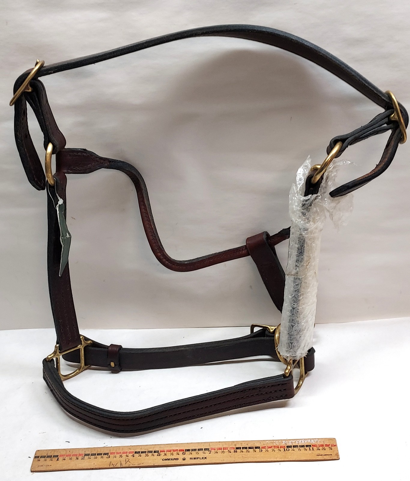 Berlin 1" Track Leather Horse Halter - NO8 1" -W/  Name Plate