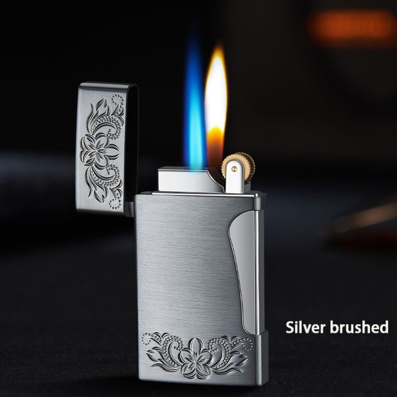 Double Flame Butane Soft Flame & Torch Flame Lighter With Beautiful Flint Wheel