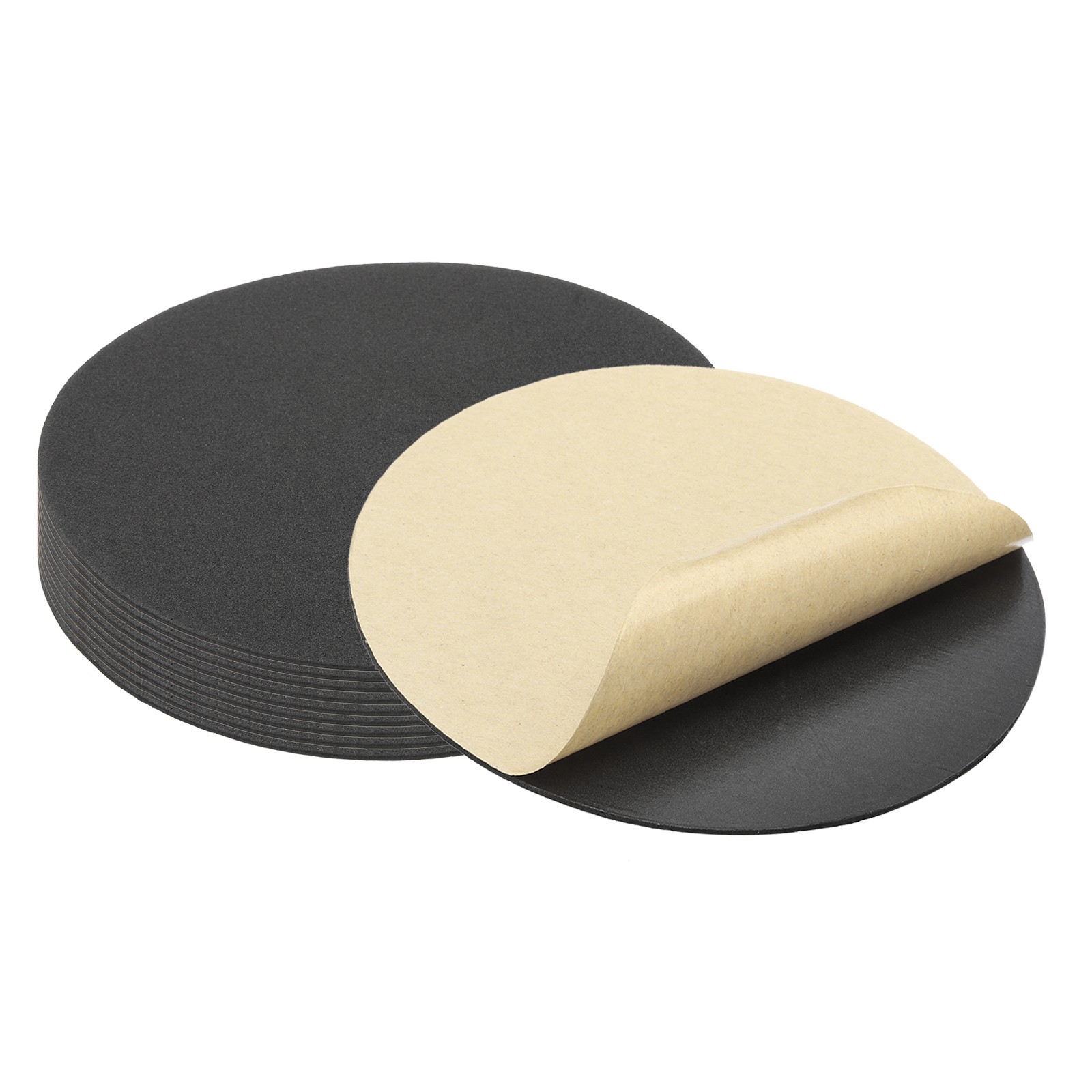 6.3 Inch EVA Furniture Pads, 10Pack 2mm Thick Adhesive Shockproof Pad, Black