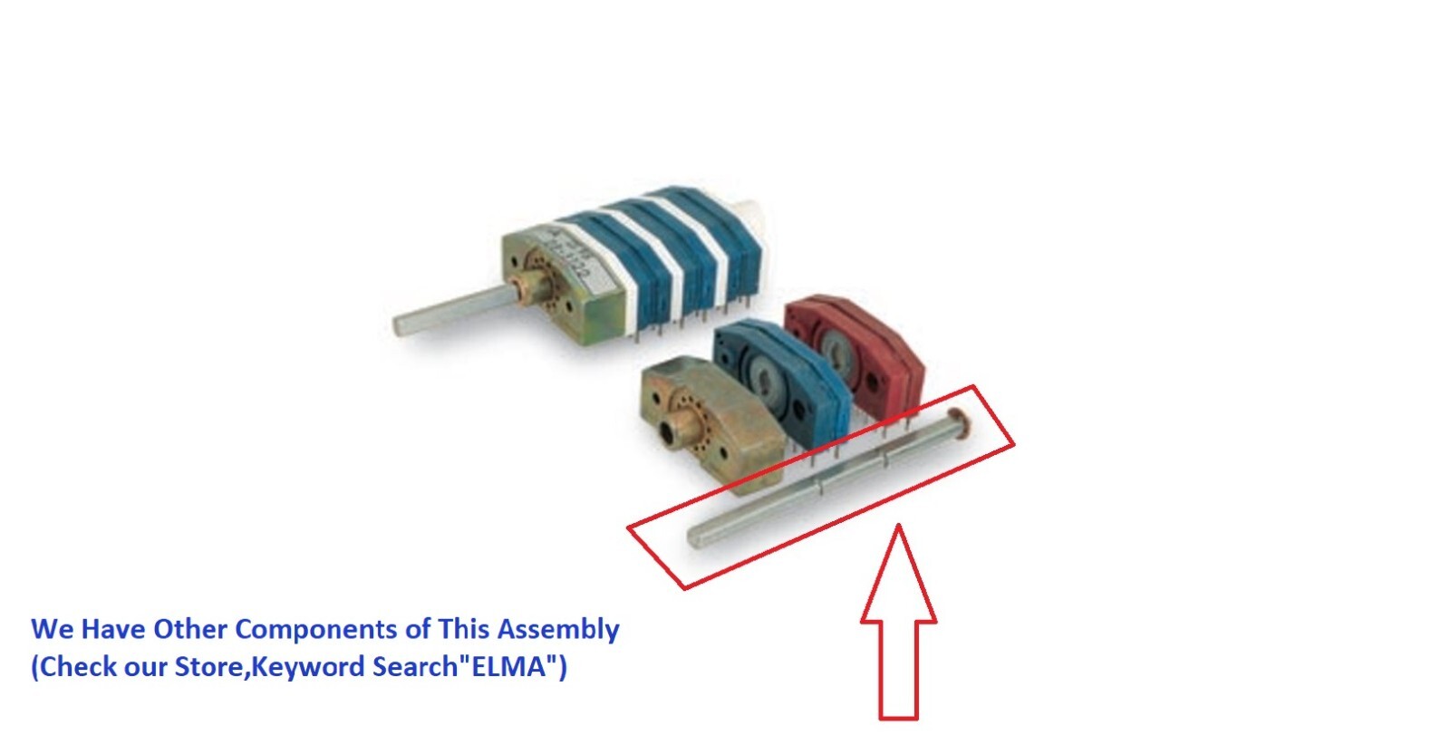 Spindle-Shaft, 4211-05, ELMA, L: 75 mm, for 3 Switch housing max, W/Hardware