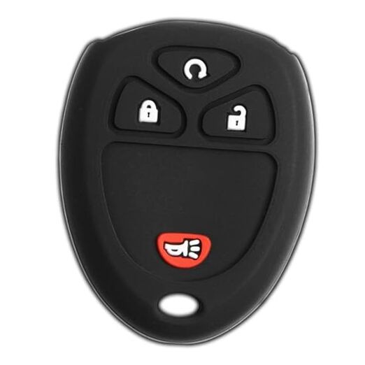 Keyless Entry Remote Car Key Fob Outer Shell Cover Soft Rubber Protective Black