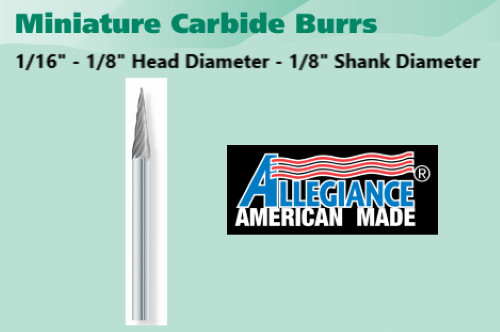 1/8x7/16 3 OAL 1/16 MINI.CAR.BURRS AL. AMERICAN ITEM NO. 2978847(FT)