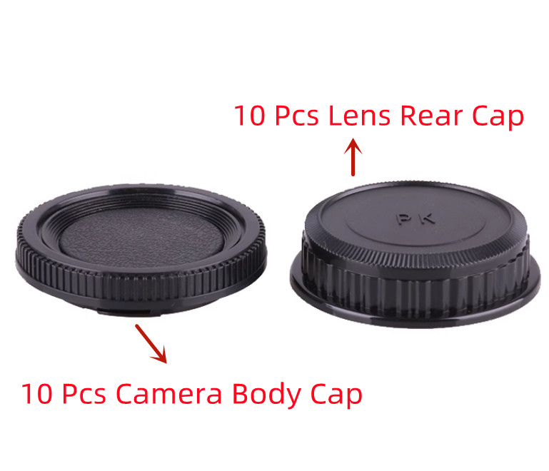 10 x PK Lens Rear Cap Back Cover and Camera Body Cap Cover Set for Pentax Lens