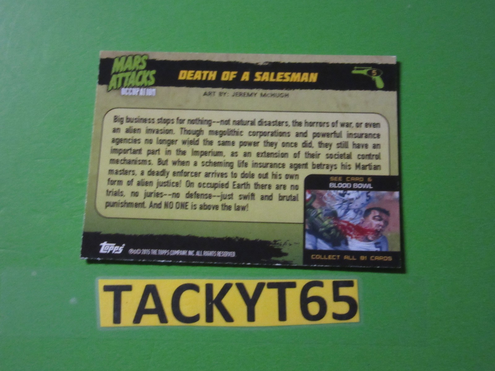 2015 MARS ATTACKS OCCUPATION SINGLE BASE CARD(S) NEW YOU CHOOSE