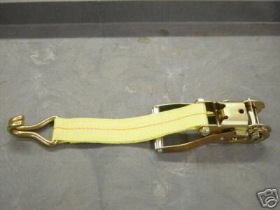 RATCHET 2"SHORT END STRAP W/FITTING f Tie Down Auto Transport Wrecker Axle Tow