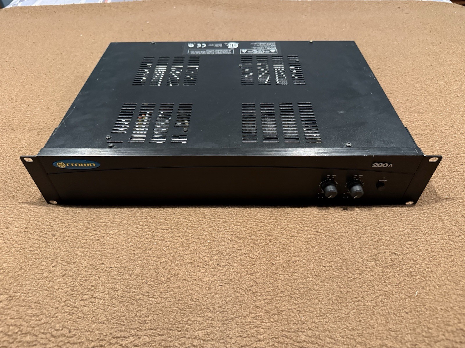 Crown 280A  2x80 Watt Power Amplifier for Two-Zone Systems, 4-ohm, 70V & 100V