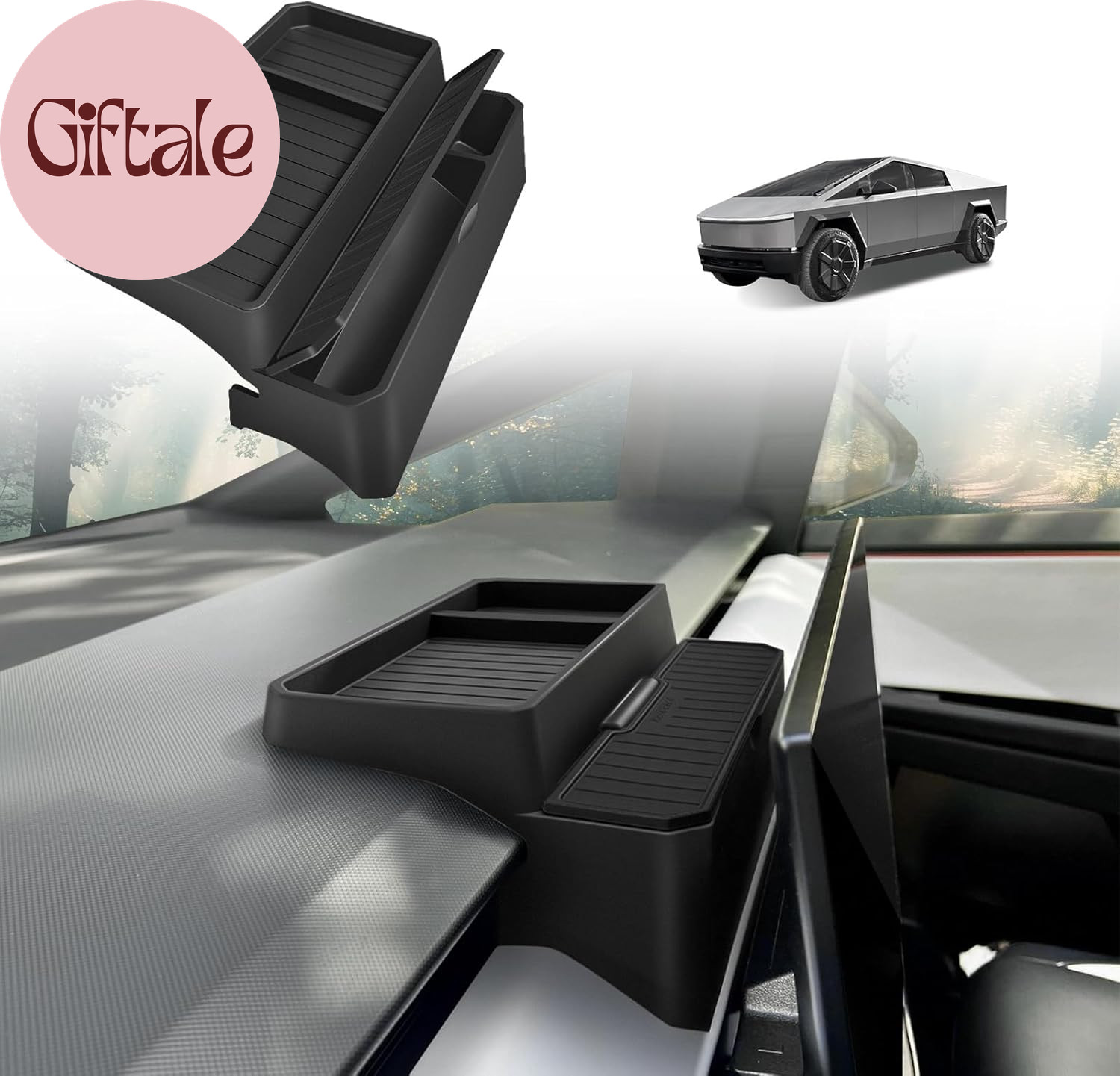 Sunglasses Holder Screen Dash Organizer Compatible with Tesla Cybertruck Accesso