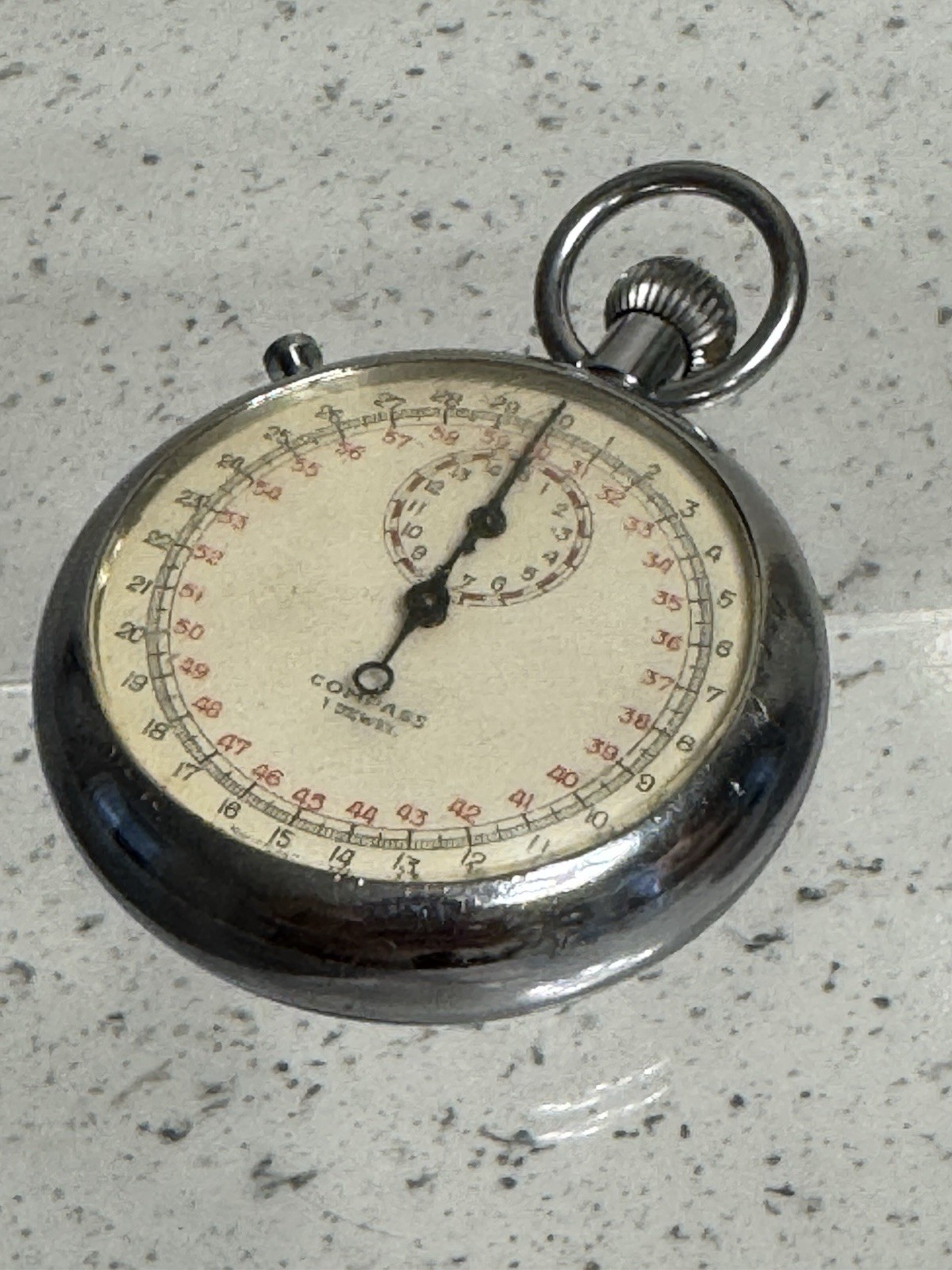 COMPASS SWISS MADE 1 JEWEL STOPWATCH - Untested