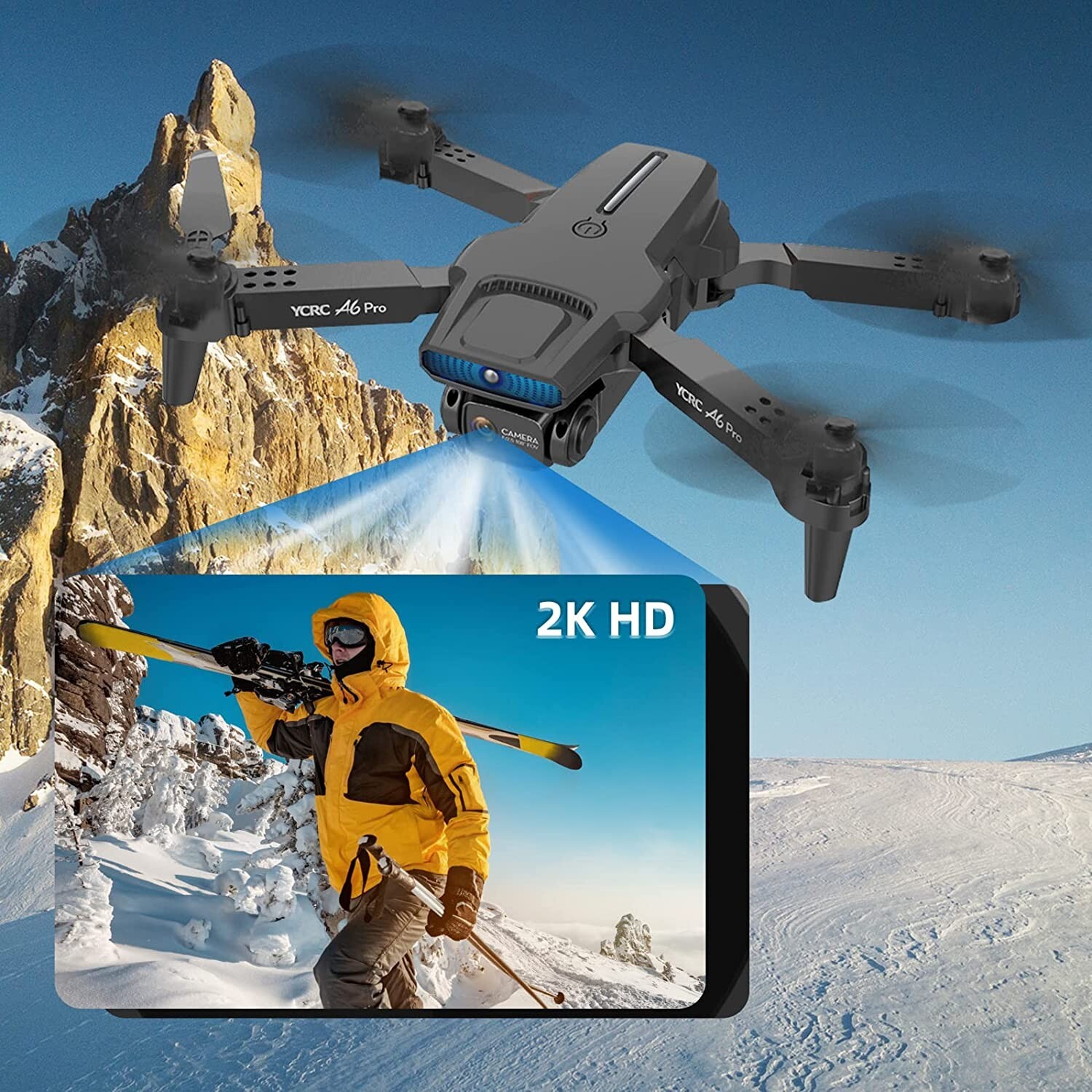 Drone with Camera for Adults Foldable RC Quadcopter with App Control Auto Return