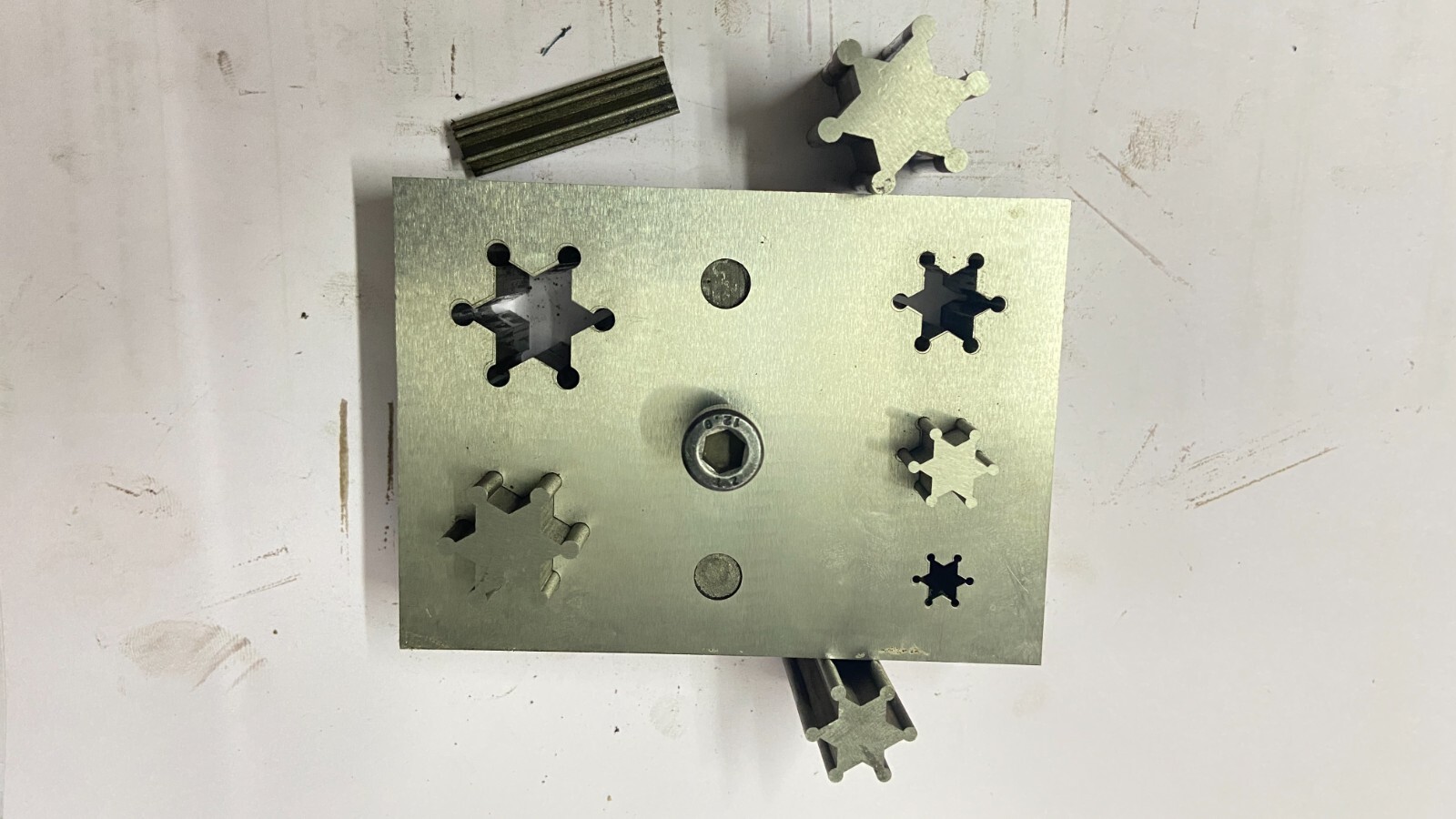 jewelery tools | Antique disc cutter | star with circle | earring cutter