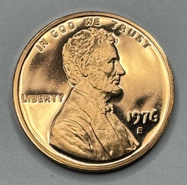 1976-S Lincoln Memorial *PROOF* Penny 1Cent Coin from US Mint Proof Set. Nice!!