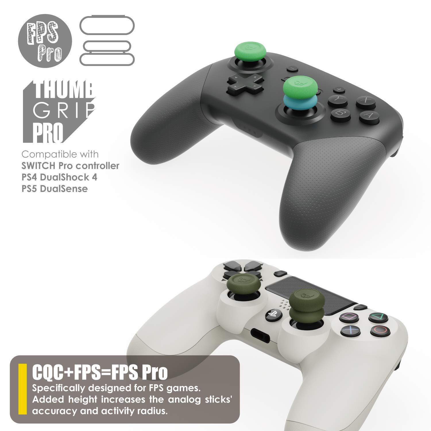 Skull & Co. Skin CQC FPS Thumb Grips for for SwitchPro/PS5/PS4 Controller 6PCS