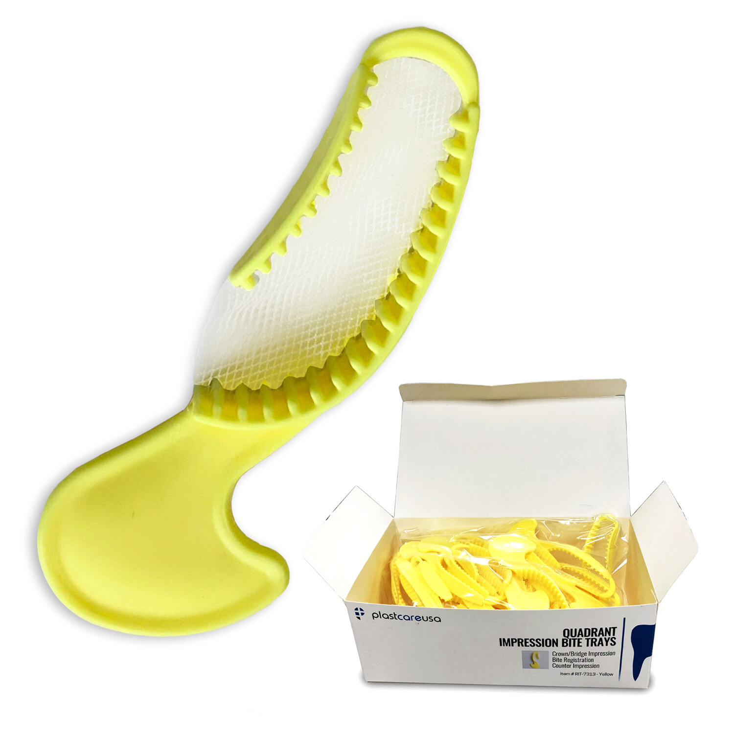 70 Quadrant Dental Bite Registration Impression Triple Trays Teeth Mold Alginate