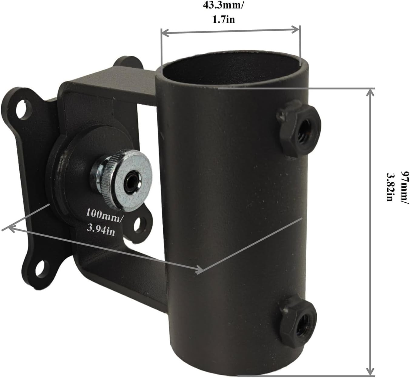 Heavy-Duty Patio Umbrella Holder Adjustable Umbrella Stand Base Mount to Deck