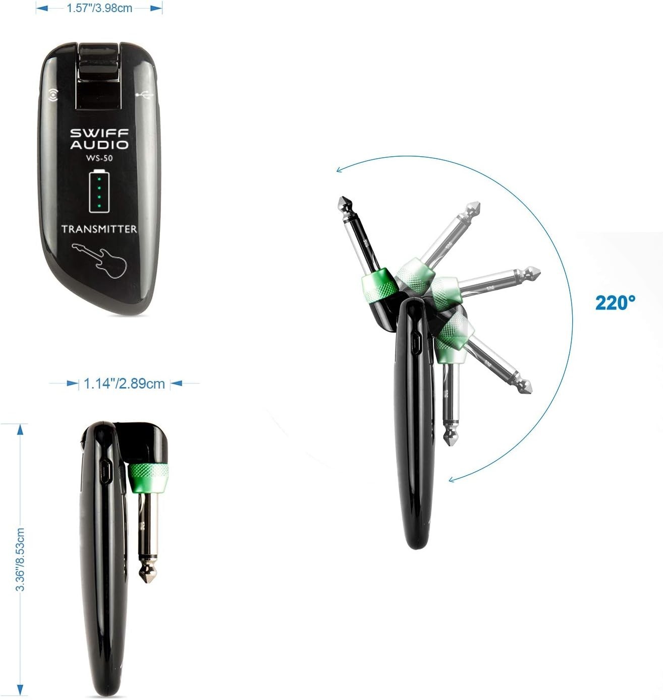 Wireless Guitar System - Rechargeable & Long-Range Multi-Channel Support