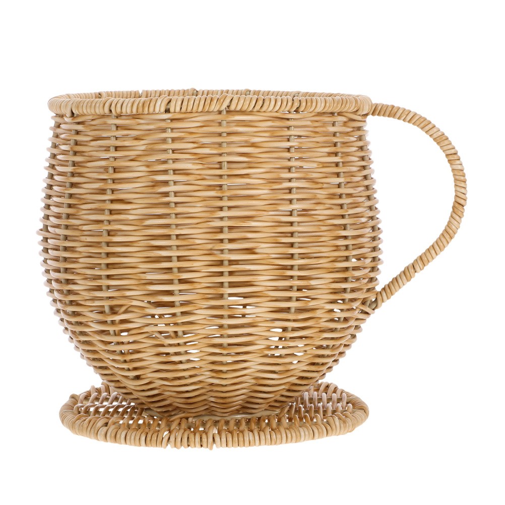 Decorative Wicker Baskets Egg Holder with Handle for Fresh Eggs Woven Rattan