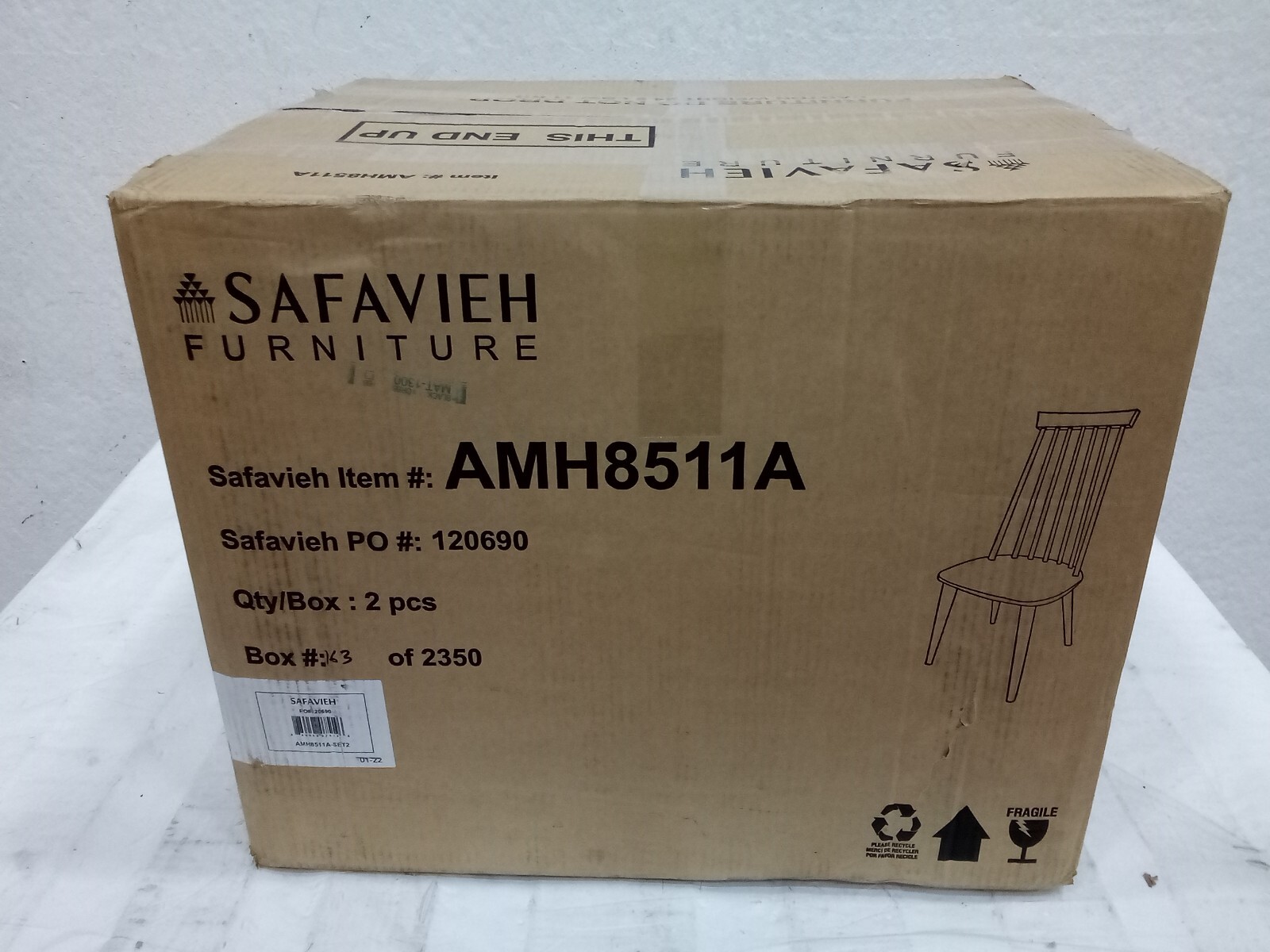Safavieh BURRIS SIDE CHAIR, Reduced Price 2172712029 AMH8511A-SET2