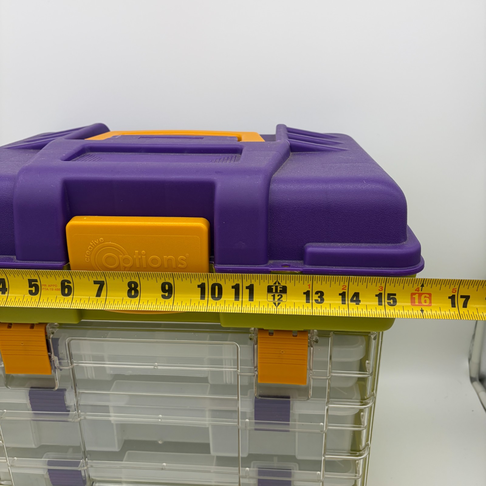Creative Plano 1373 Multi-Tier Craft Scrapbook Storage Organizer 3 Clear Cases