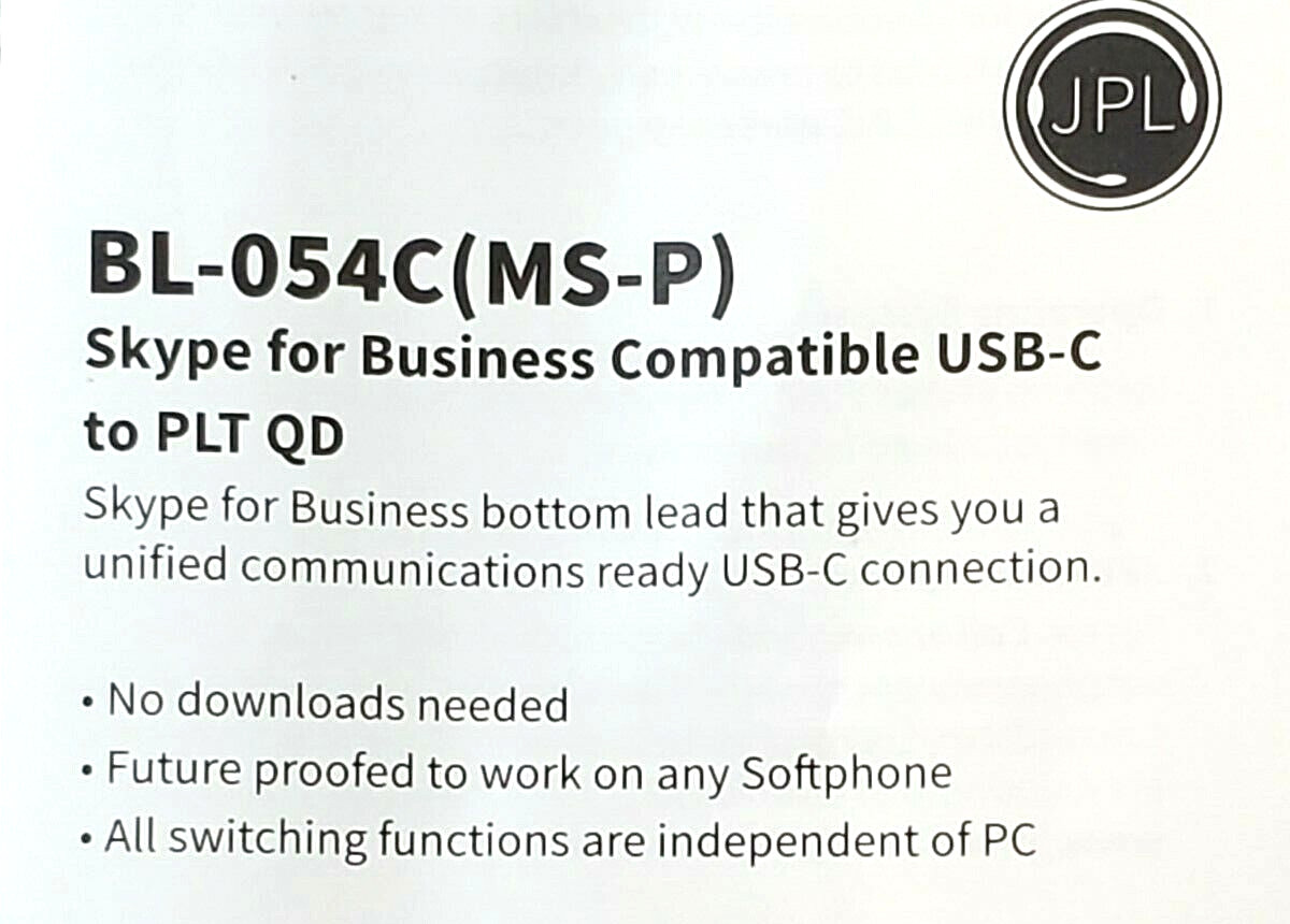 10 Pcs. Headset Phone Call Control BL-054MS+P MS USB Wire for JPL & Plantronics