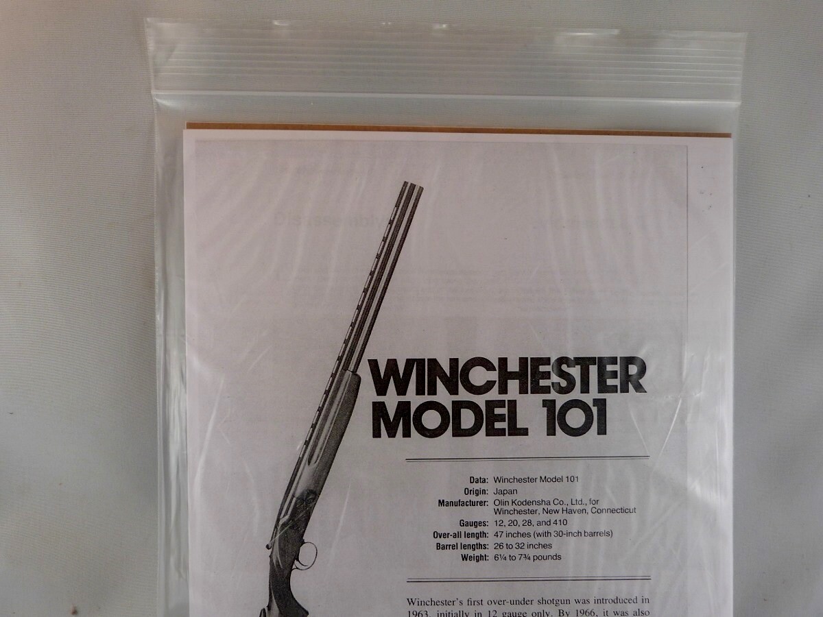 WINCHESTER MODEL 101 SHOTGUN BREAK DOWN INSTRUCTION KIT