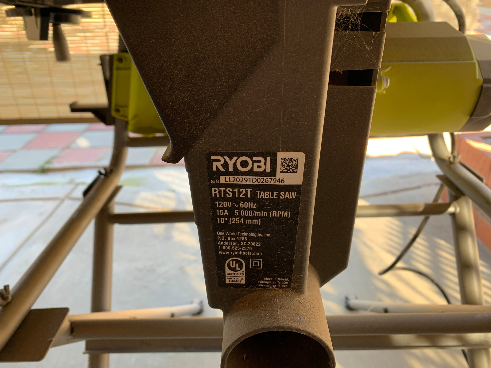Ryobi RTS12 Folding Table Saw