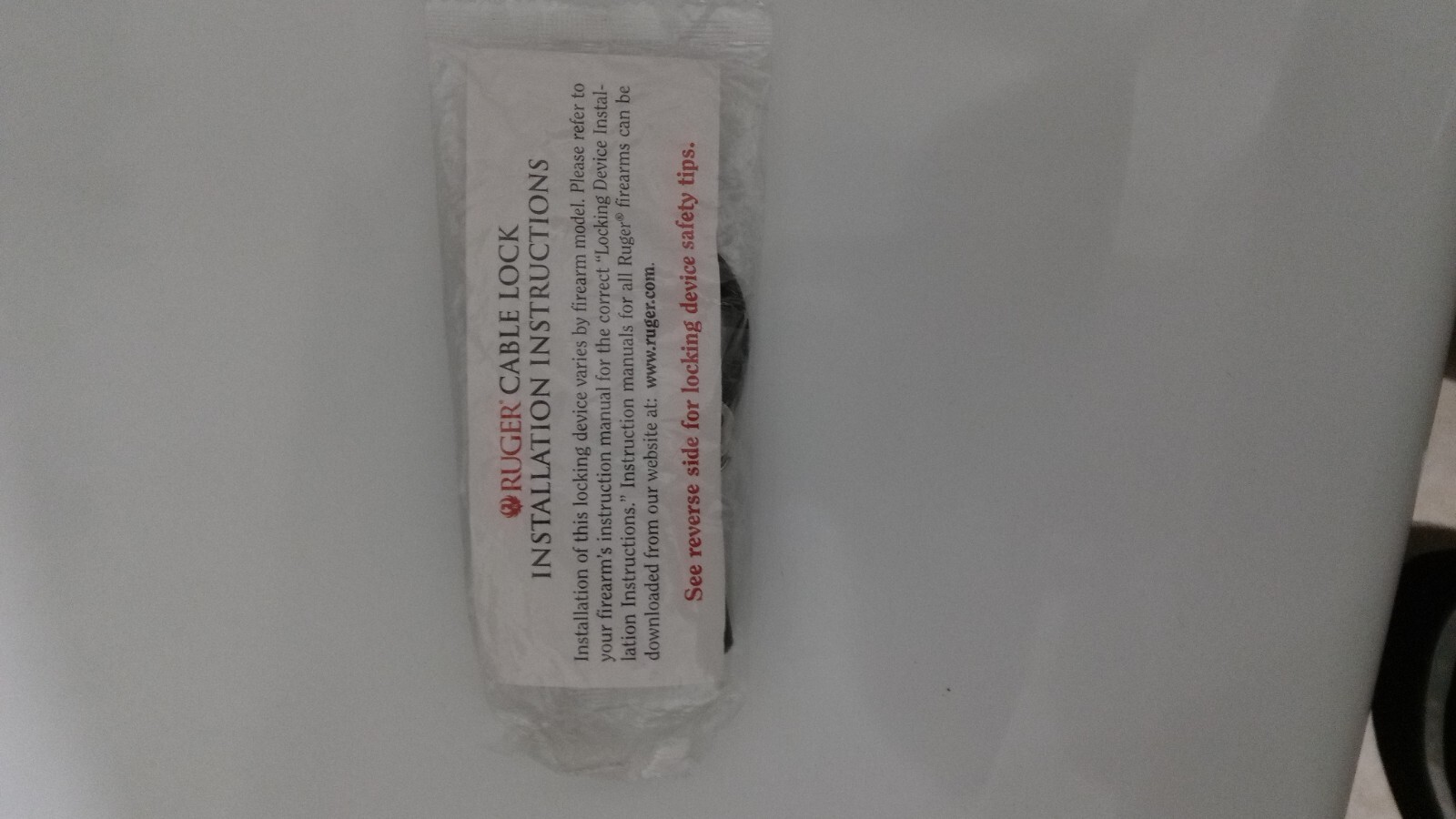 Brand New Ruger Cable Lock
