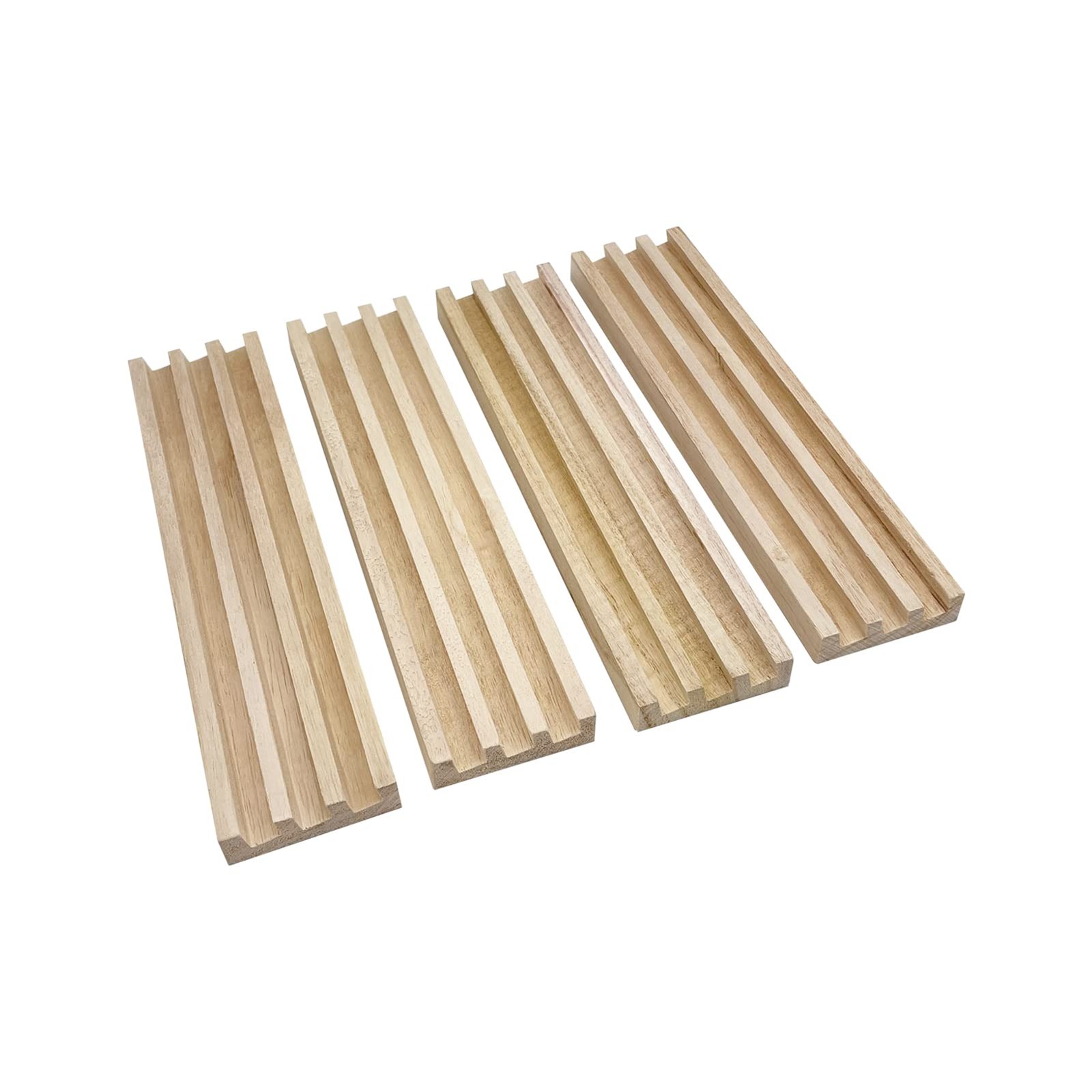 Domino Racks for Mexican Train Dominoes - Wooden Domino Holders Set of 4
