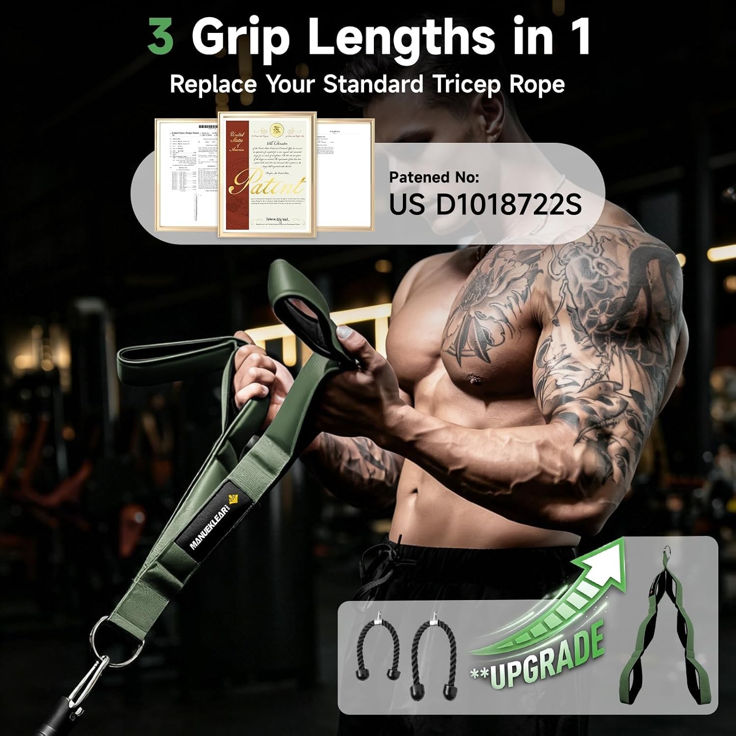 Customizable Tricep Pull Rope with Neoprene Handles for Safe, Effective Training