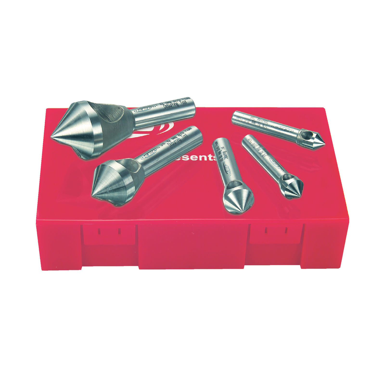 KEO 919-000-217 5 Pc. 5/16" to 1" 82Deg M35 5% Cobalt Countersink Set