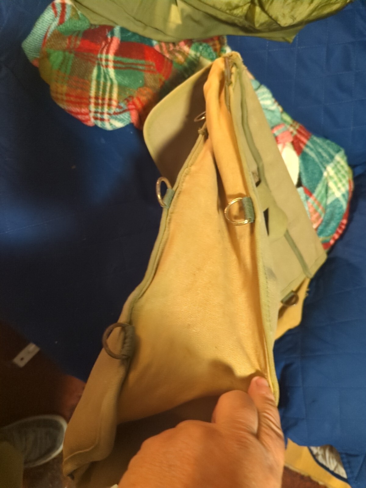 Vintage US Military Bag Roll Tool D-1888 Distressed Pack Gear Case Backpack