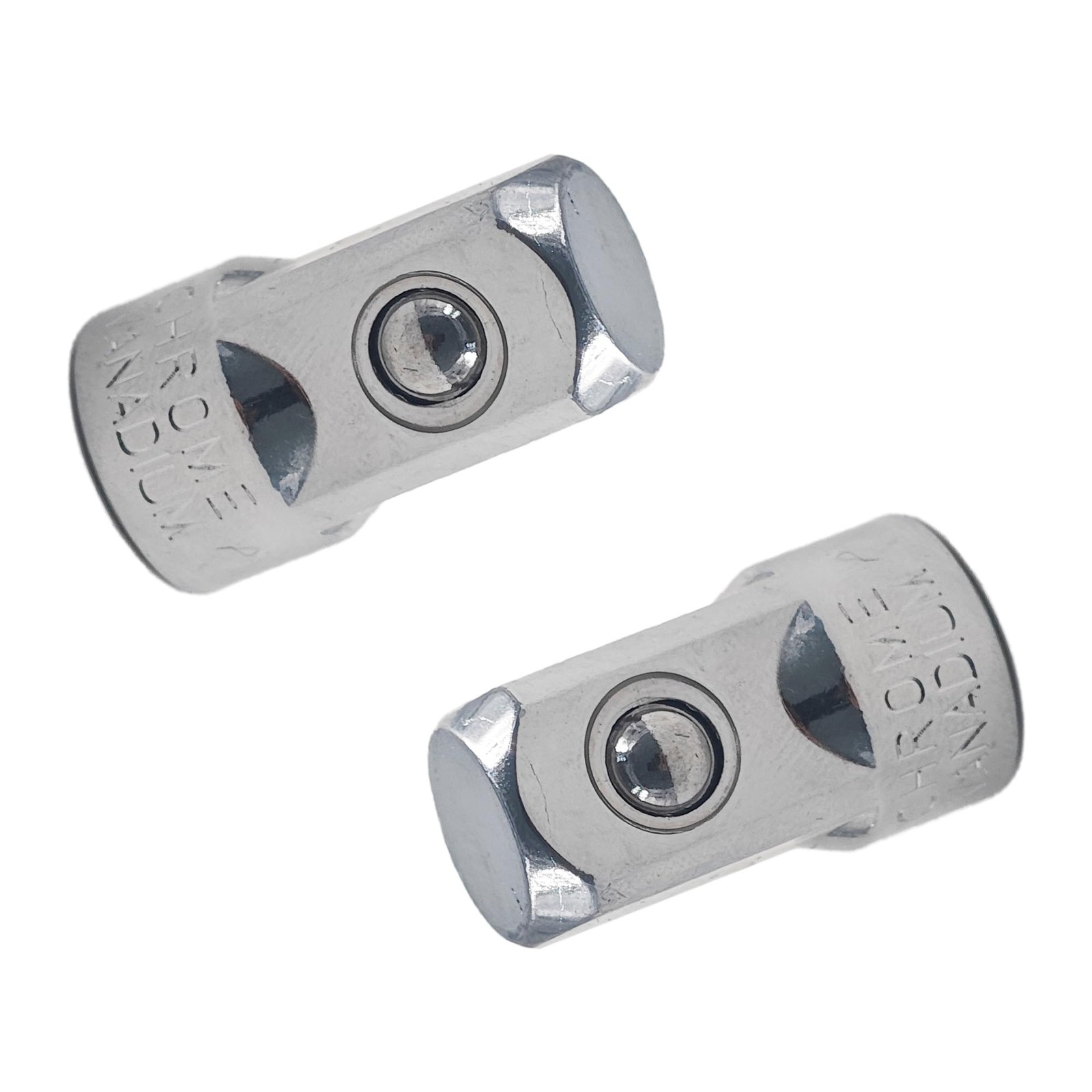 2Pcs 3/8 Inch Drive F x 1/2 Inch M CRV Steel Socket Adapter, Female to Male I...