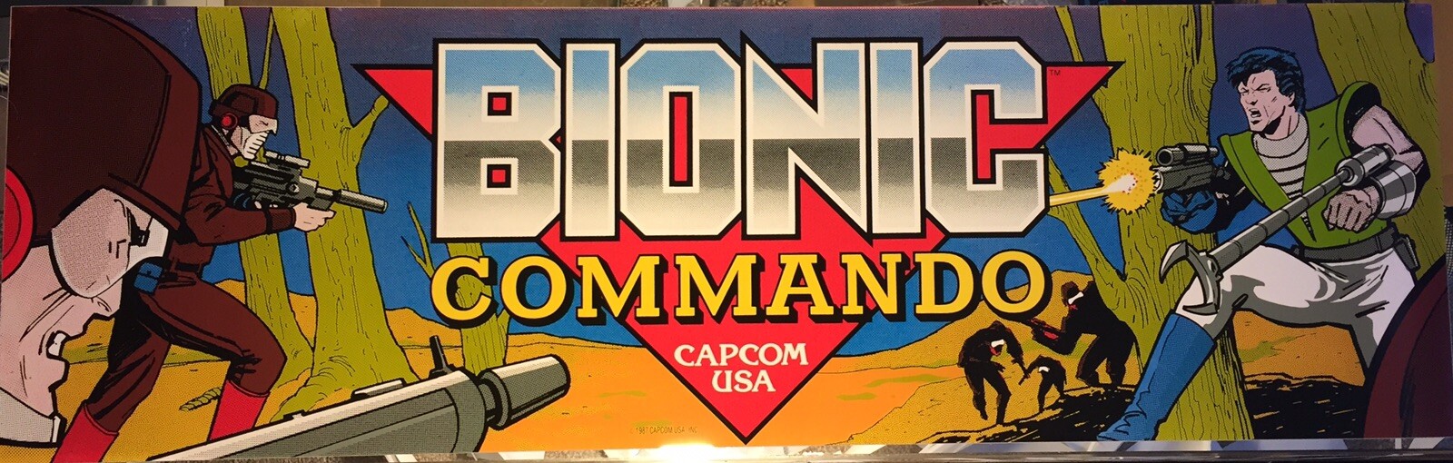 Bionic Commando Arcade Marquee 26" x 8"