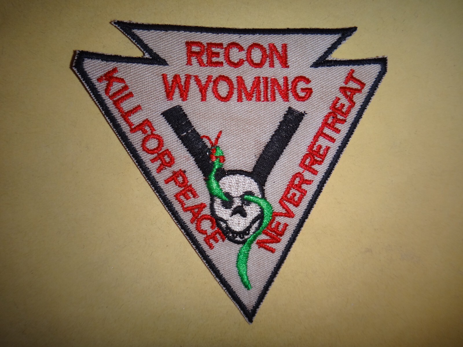 Vietnam War Patch US 5th Special Forces Group MACV-SOG RT WYOMING Kill For Peace