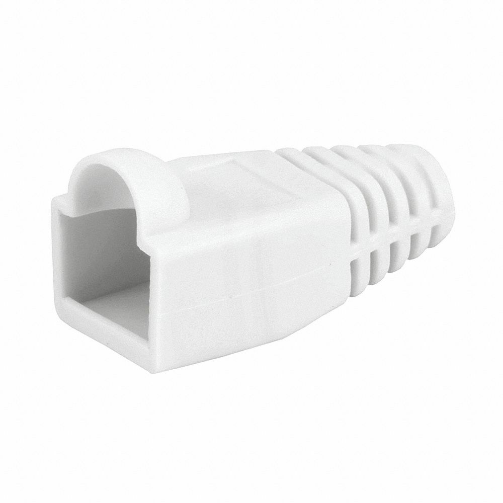 1000 Pcs LOT White CAT5 CAT5E CAT6 RJ45 8P8C Plug End Boot Cap Snagless