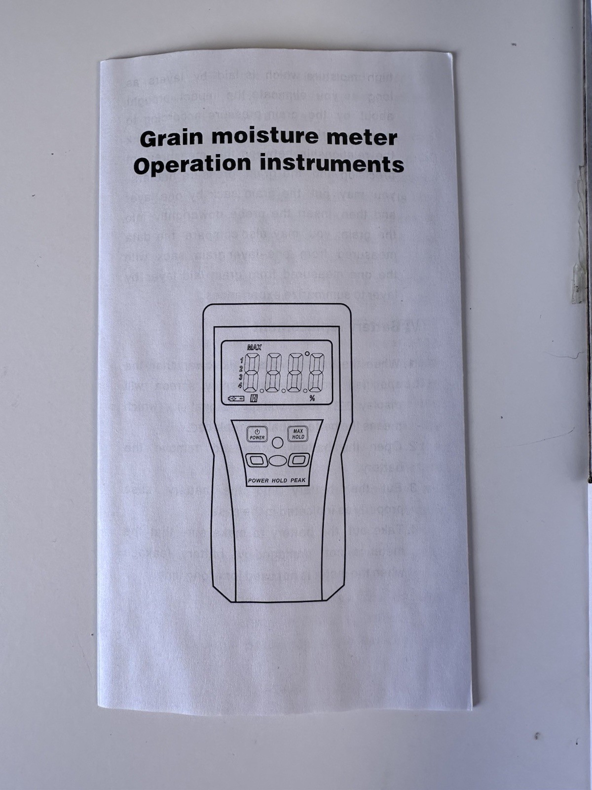 MD7822 Digital Grain Moisture Meter Temperature Thermometer Humidity Test Tool