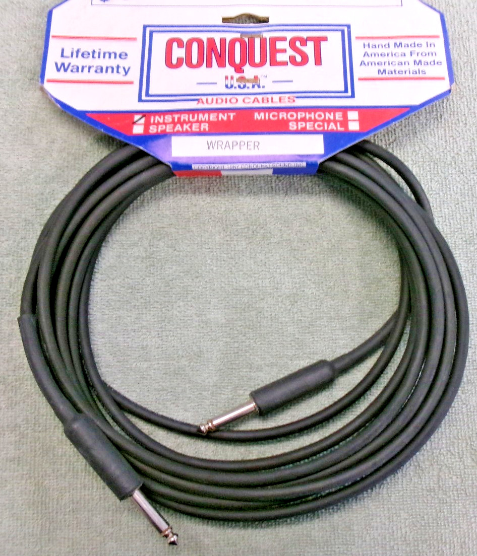 1987 Conquest Wrapper 18' 6" Guitar Cable New Old Stock