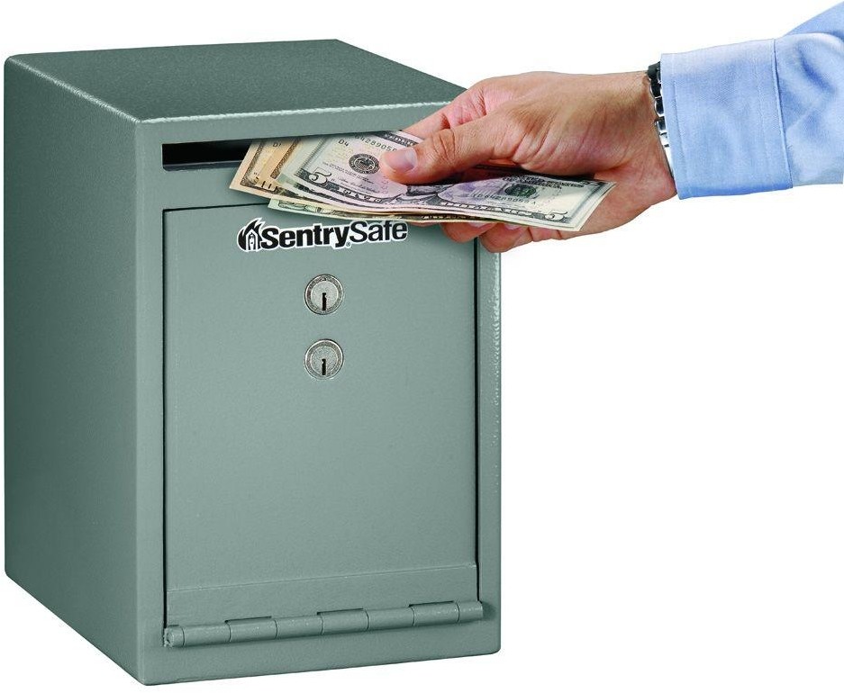 0.39 cu. ft. Depository Safe Key Lock Under Counter Drop Slot Safe Security