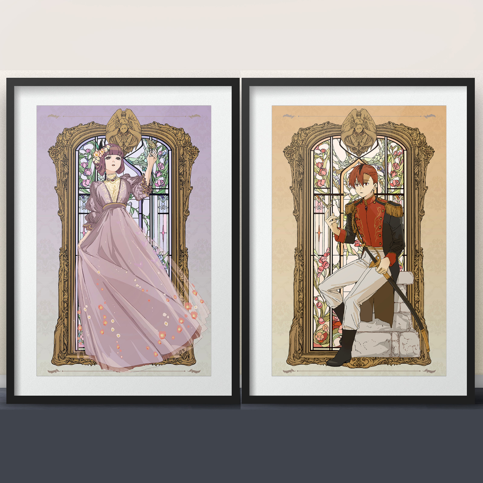 Frieren: Beyond Journey's - Fern & Stark Pop Up Art - 17x11" Poster - Anime 2