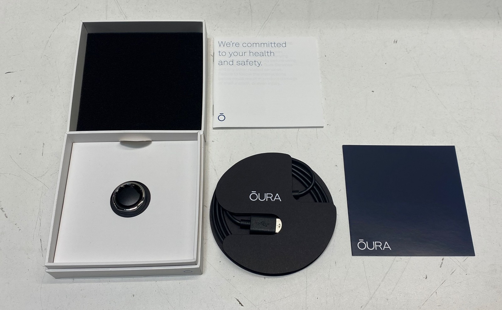 Oura Gen3 Heritage Smart Wellness Ring Size 8 Silver For Parts