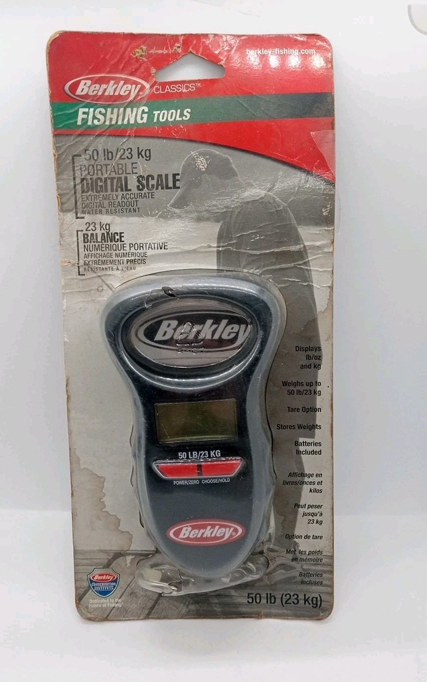Berkley 1318379 BTDFS50-1 Digital 50lb Fishing Scale NIB Fast Shipping